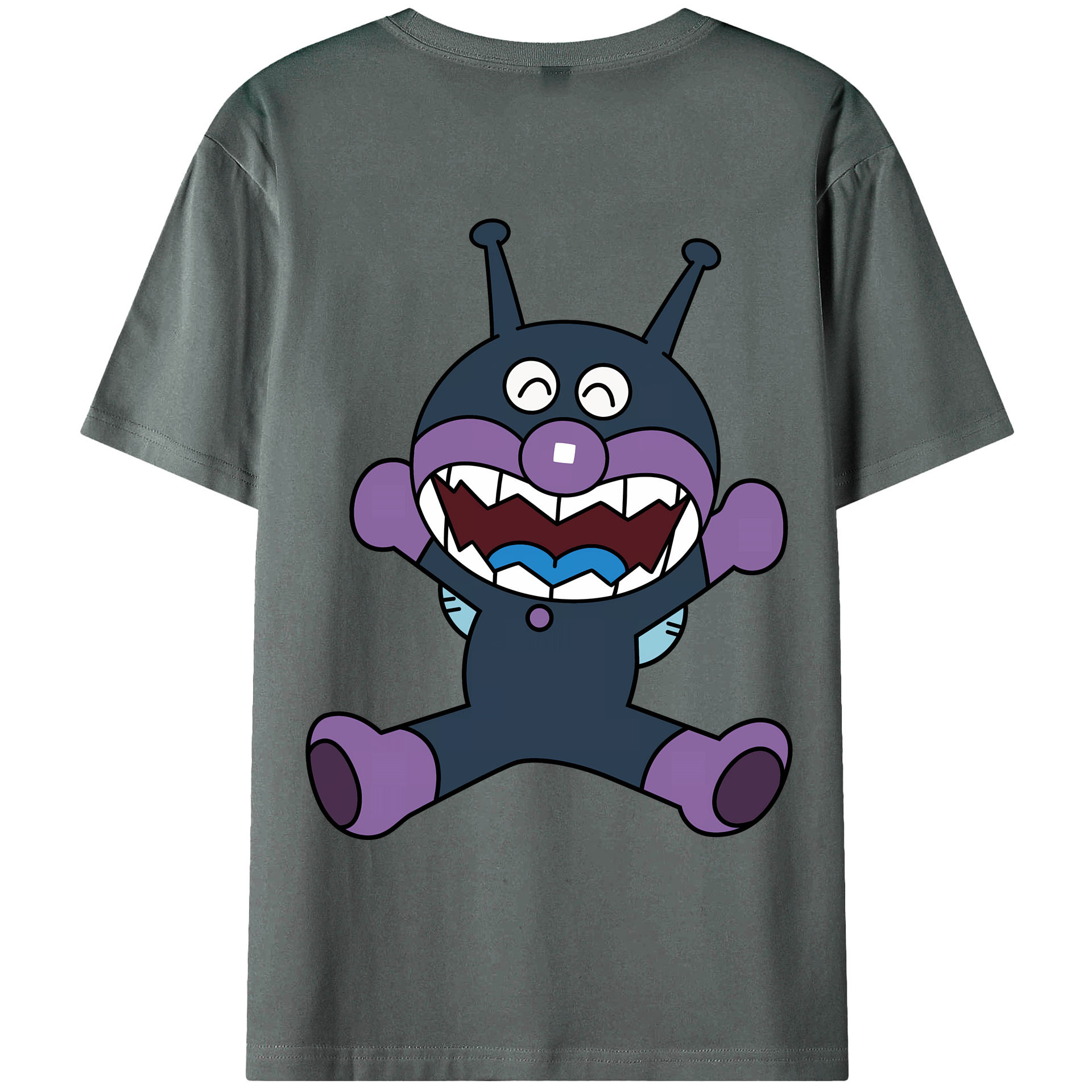 （画像用） アンパンマン Anpanman 綿100％ メンズ半袖Tシャツ（バックプリント） 通気性